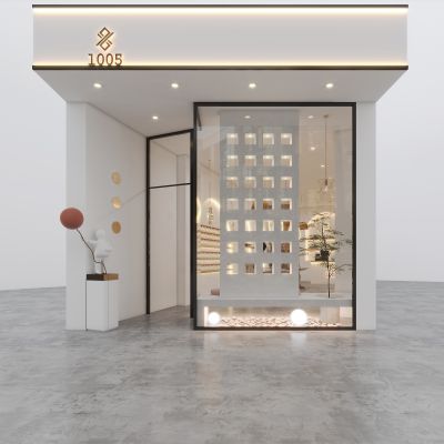 现代饰品店，饰品店，奢侈品，门头，3D模型