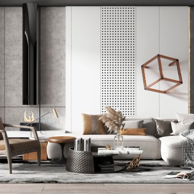 现代轻奢风格客厅