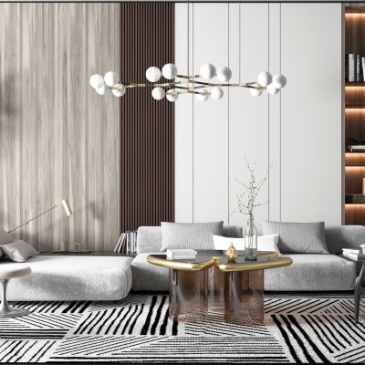 现代沙发茶几组合