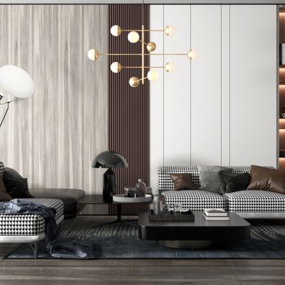 现代沙发茶几组合