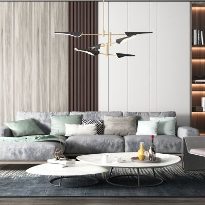 现代沙发茶几组合