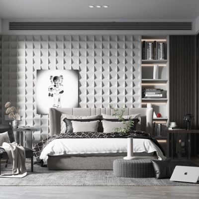 现代简约风格主卧室 父母房