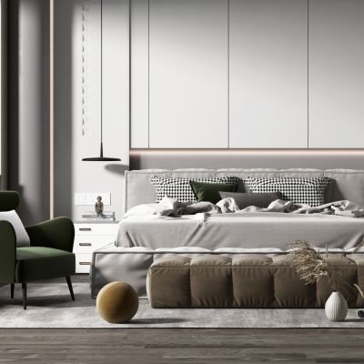 现代简约风格主卧室 父母房