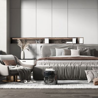 现代简约风格主卧室 父母房