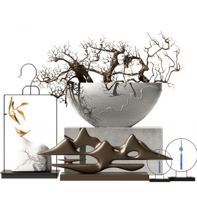 新中式干枝摆件