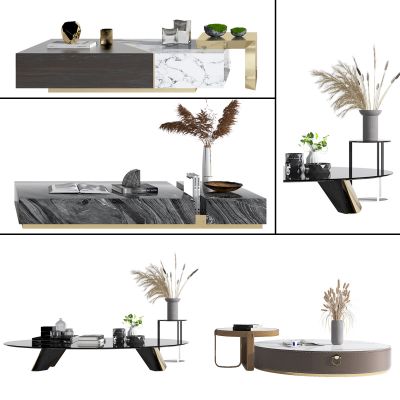 现代茶几边几组合