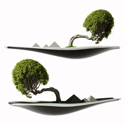 新中式盆栽摆件