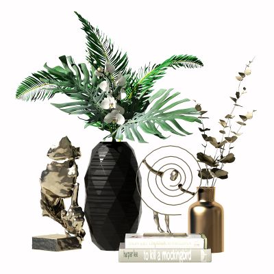 现代花瓶花艺摆件3D模型