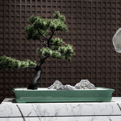 新中式迎客松盆栽