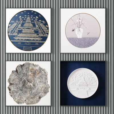 新中式紫禁城装饰挂画