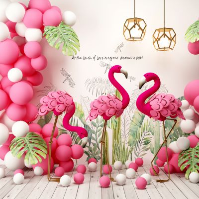 北欧火烈鸟气球美陈