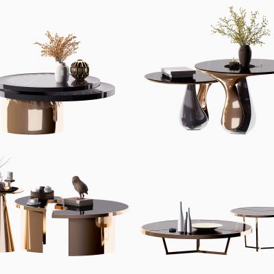 现代金属轻奢茶几组合