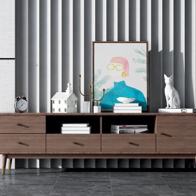 北欧现代实木电视柜