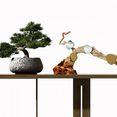 新中式盆栽盆景摆件