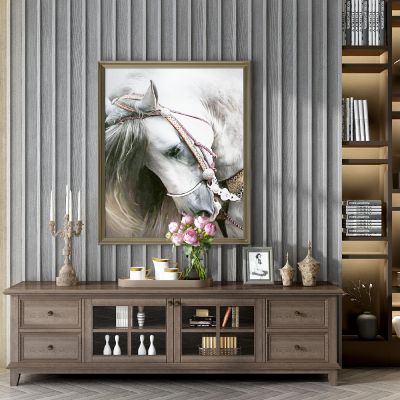 美式实木电视柜