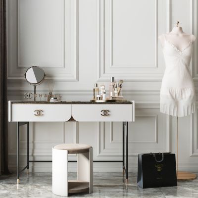 北欧原木梳妆台