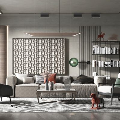 现代轻奢风格客厅