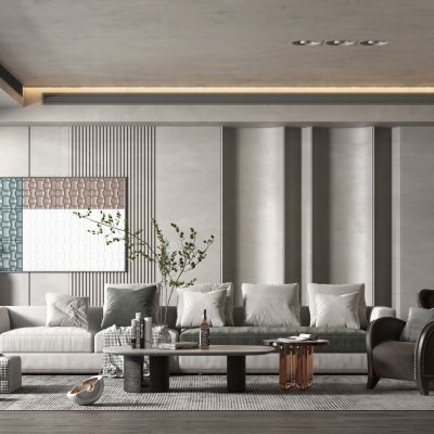 现代轻奢风格客厅