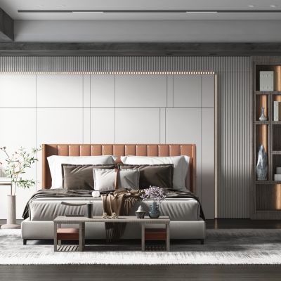 现代轻奢风格主卧室 父母房