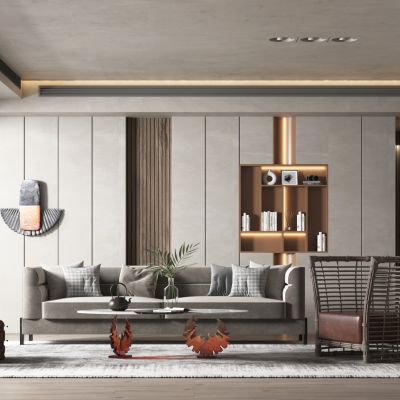 现代轻奢风格客厅