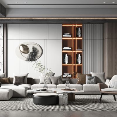 现代轻奢风格客厅