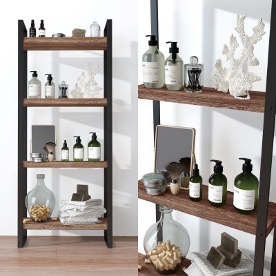 现代置物架洗浴用品3D模型