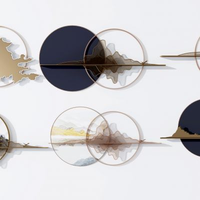 新中式立体墙壁挂件，墙饰