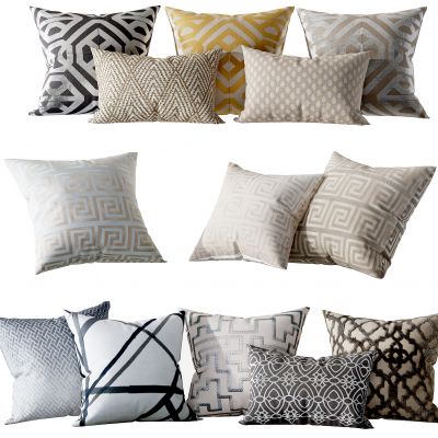 现代布艺抱枕，靠包组合