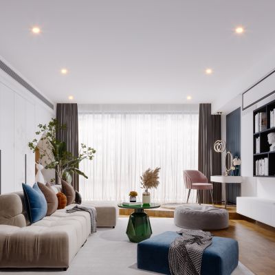 现代简约轻奢风格客厅
