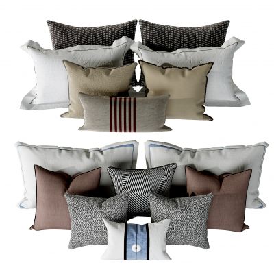 新中式布艺抱枕，靠包，靠垫组合