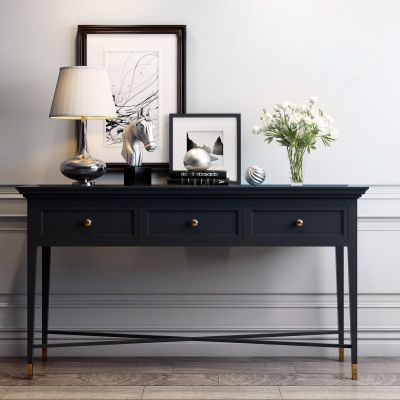 简美实木端景柜