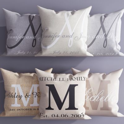 现代布艺抱枕，靠包组合