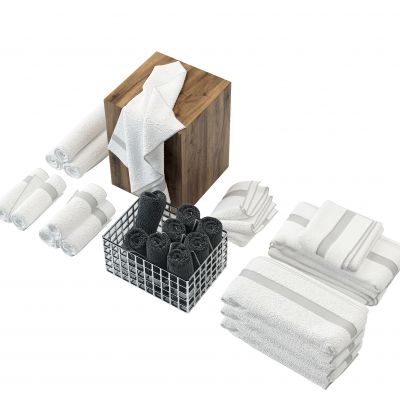 现代浴室毛巾浴巾组合