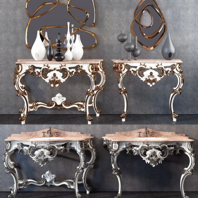 欧式洗手台镜子组合