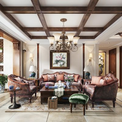 美式田园客厅