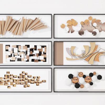 现代金属几何立体装饰画，挂件