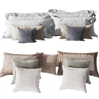 现代布艺抱枕，靠包组合