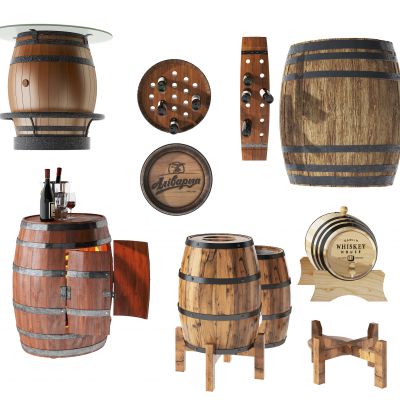 工业风木桶红酒桶