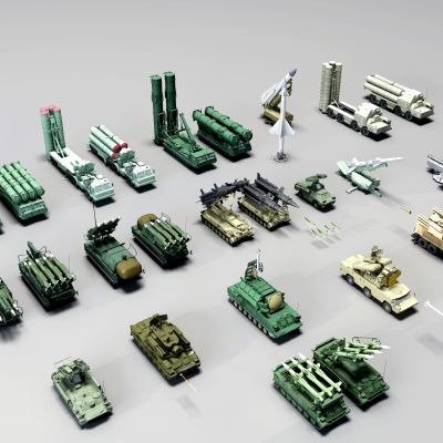 现代军事武器导弹发射车，坦克装甲车导弹