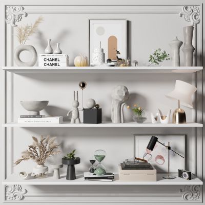 现代植物花瓶，雕塑饰品摆件