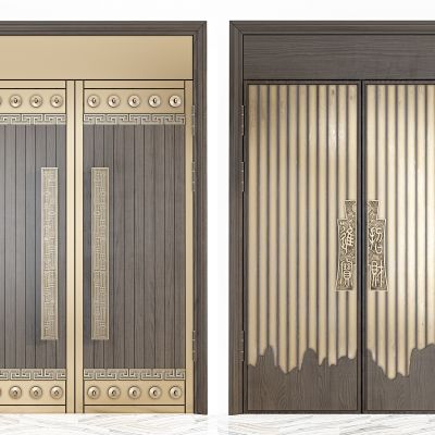 新中式双开门,入户单元门