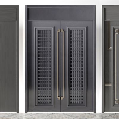 新中式实木双开门