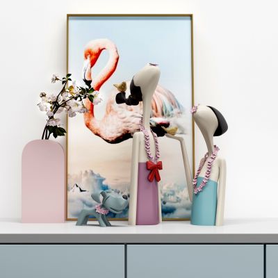 北欧摩登女性雕塑摆件