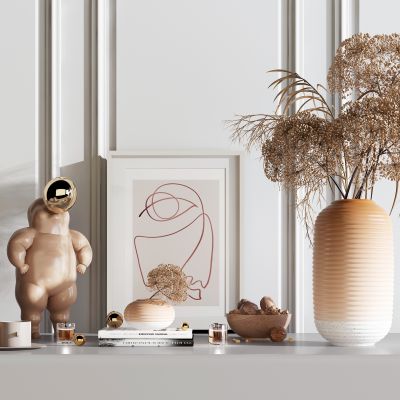 现代花瓶花艺装饰画摆件