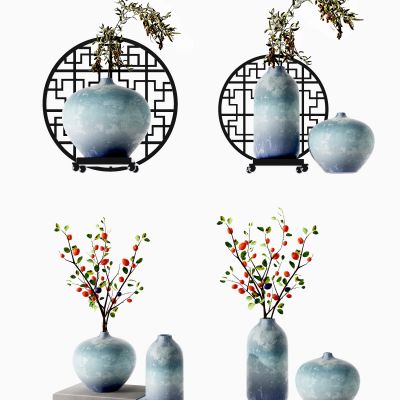 新中式陶瓷，花瓶，花艺