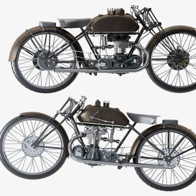 工业风复古摩托车摆件