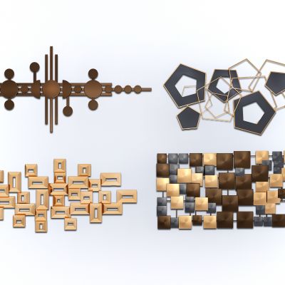 现代装饰品挂架组合