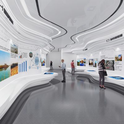 后现代科技流线展厅