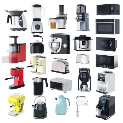 现代厨房电器厨房用品组合
