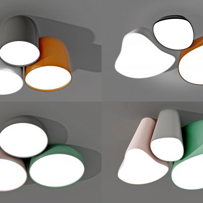 现代简约桶形吸顶灯组合